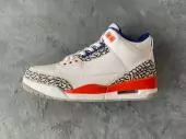 nouvelle air jordan 3 racer pas cher 136064-148 knicks blanche white